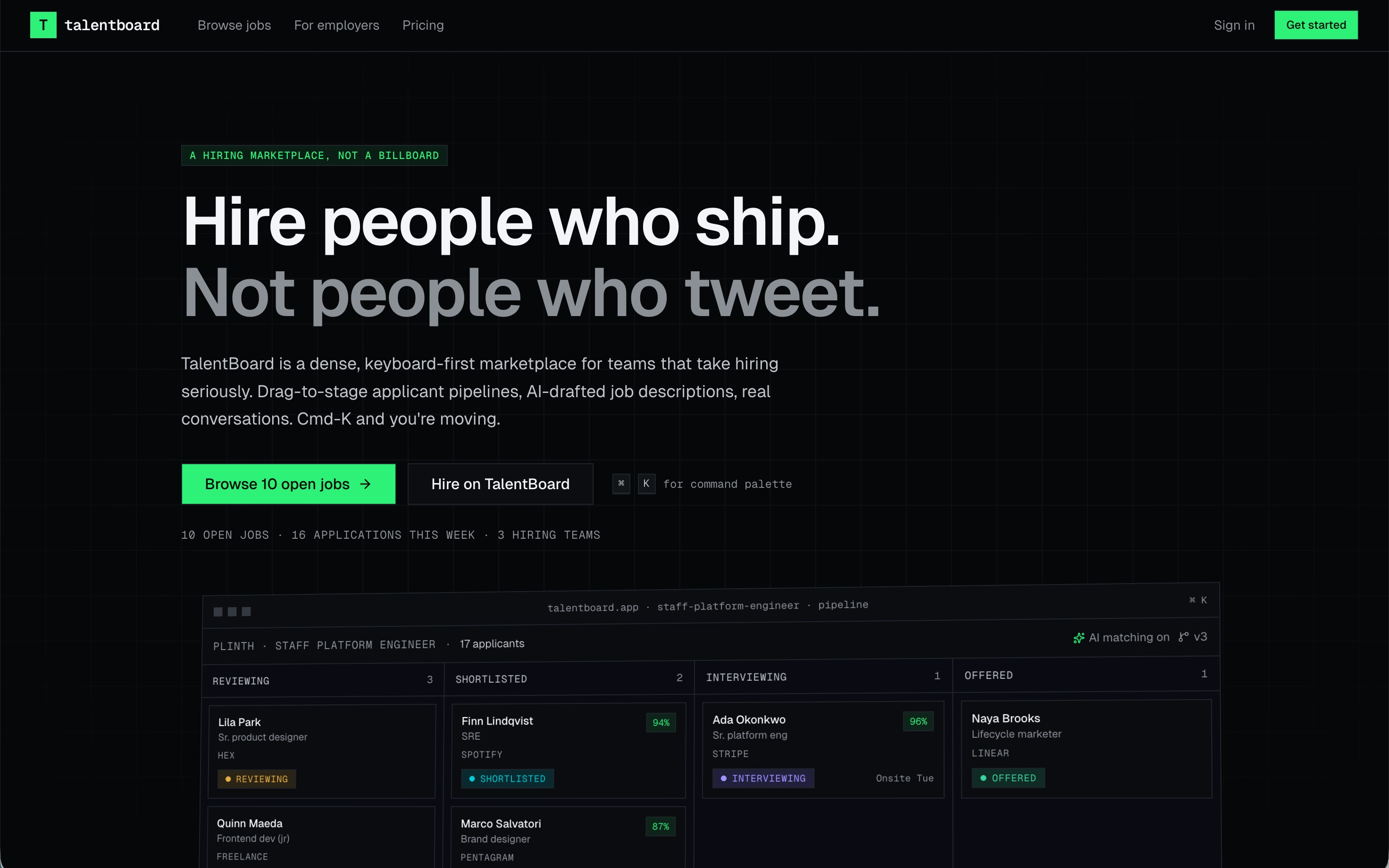 TalentBoard screenshot 1