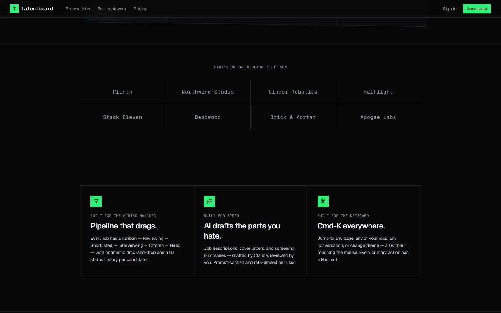 TalentBoard screenshot 2